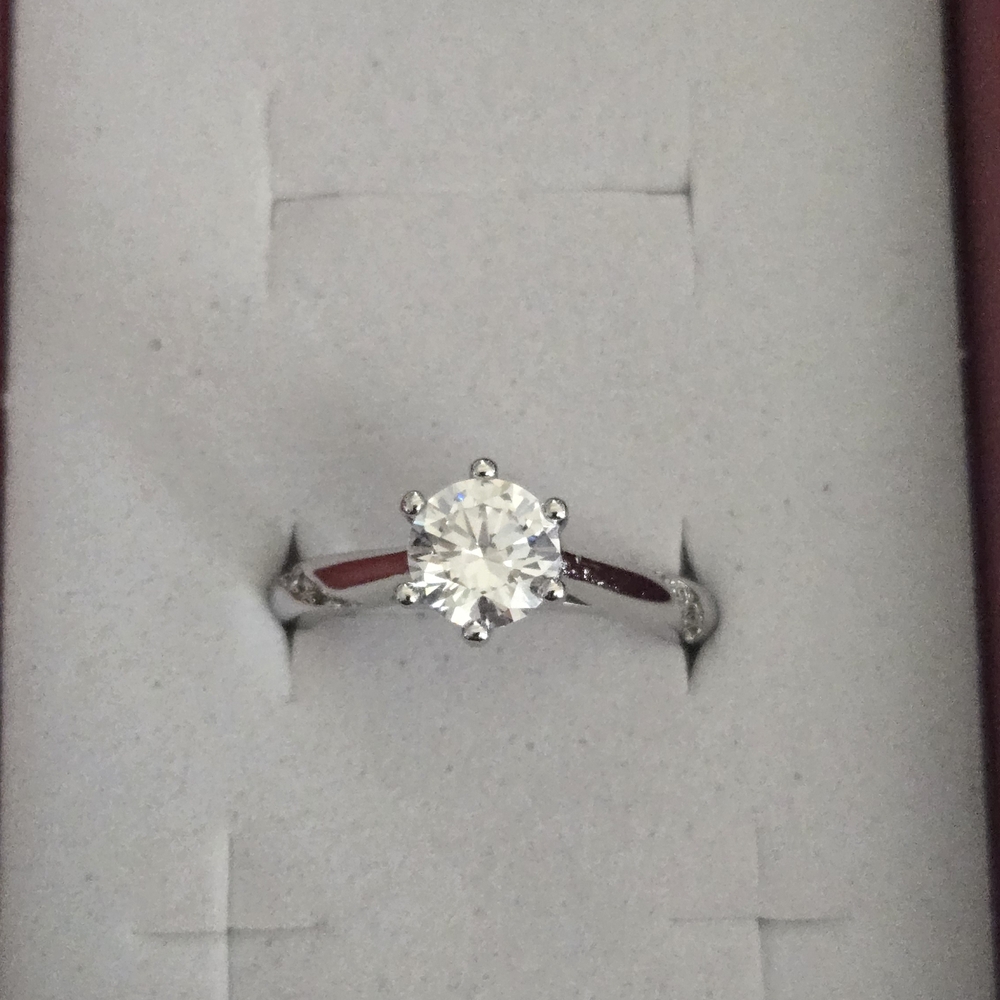 Elegant Silver Solitaire Ring